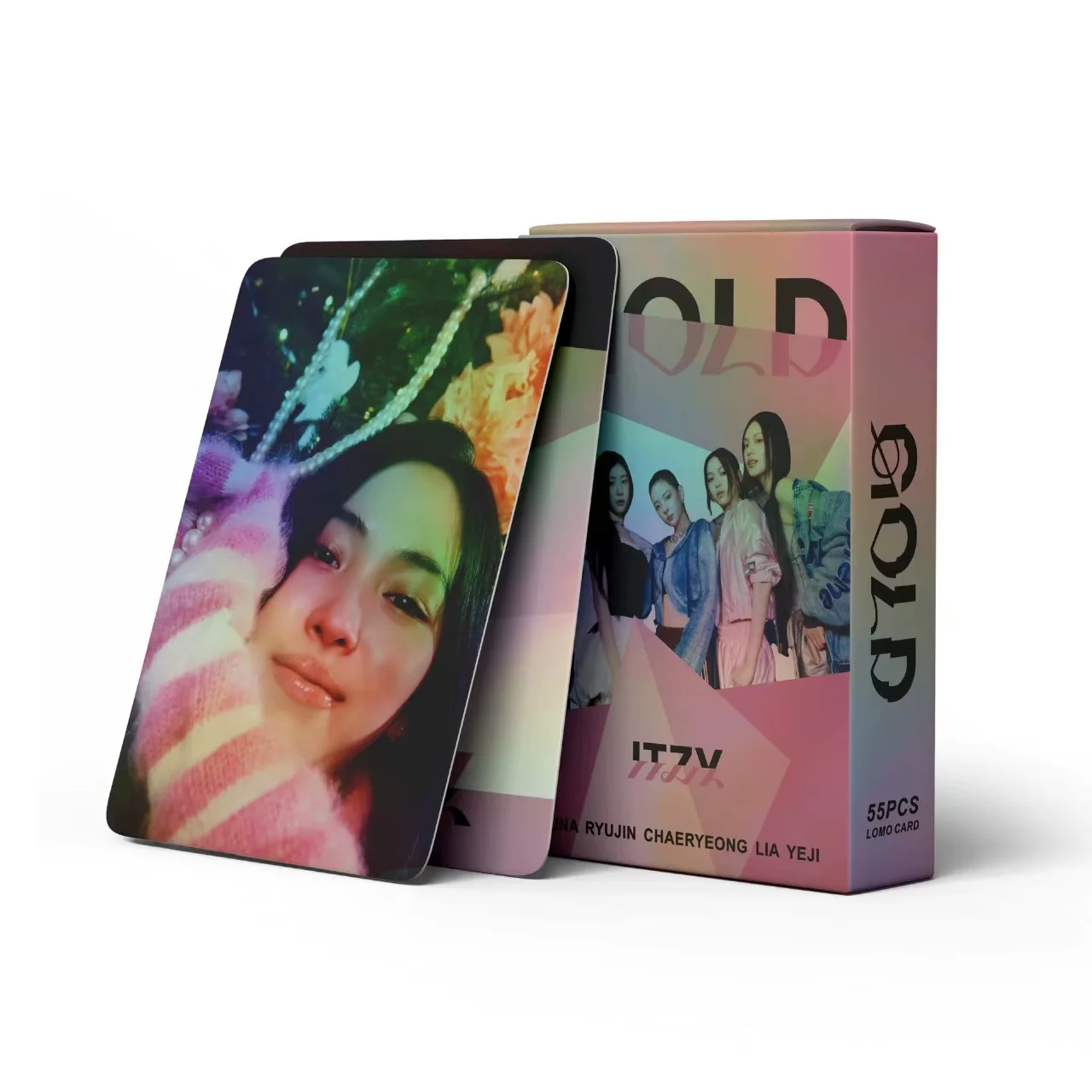 55Pcs ITZY Idol Girl Group New Album GOLD Series HD Printd Lomo Cards Yuna Chaeryeong Ryujin Lia Yeji Photocards Fans Gifts