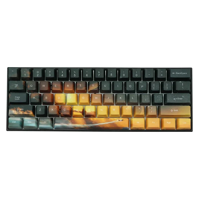 Trek 71 key OEM height PBT keycap, all-inclusive five-sided sublimation process, compatible with GH60 GK64