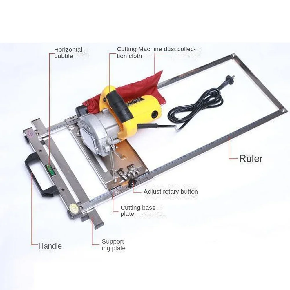 Imagem -06 - Elétrica Circular Saw Trimmer Machine Edge Guide Posicionamento Placa de Corte Ferramenta Woodworking Router Circle Milling Groove