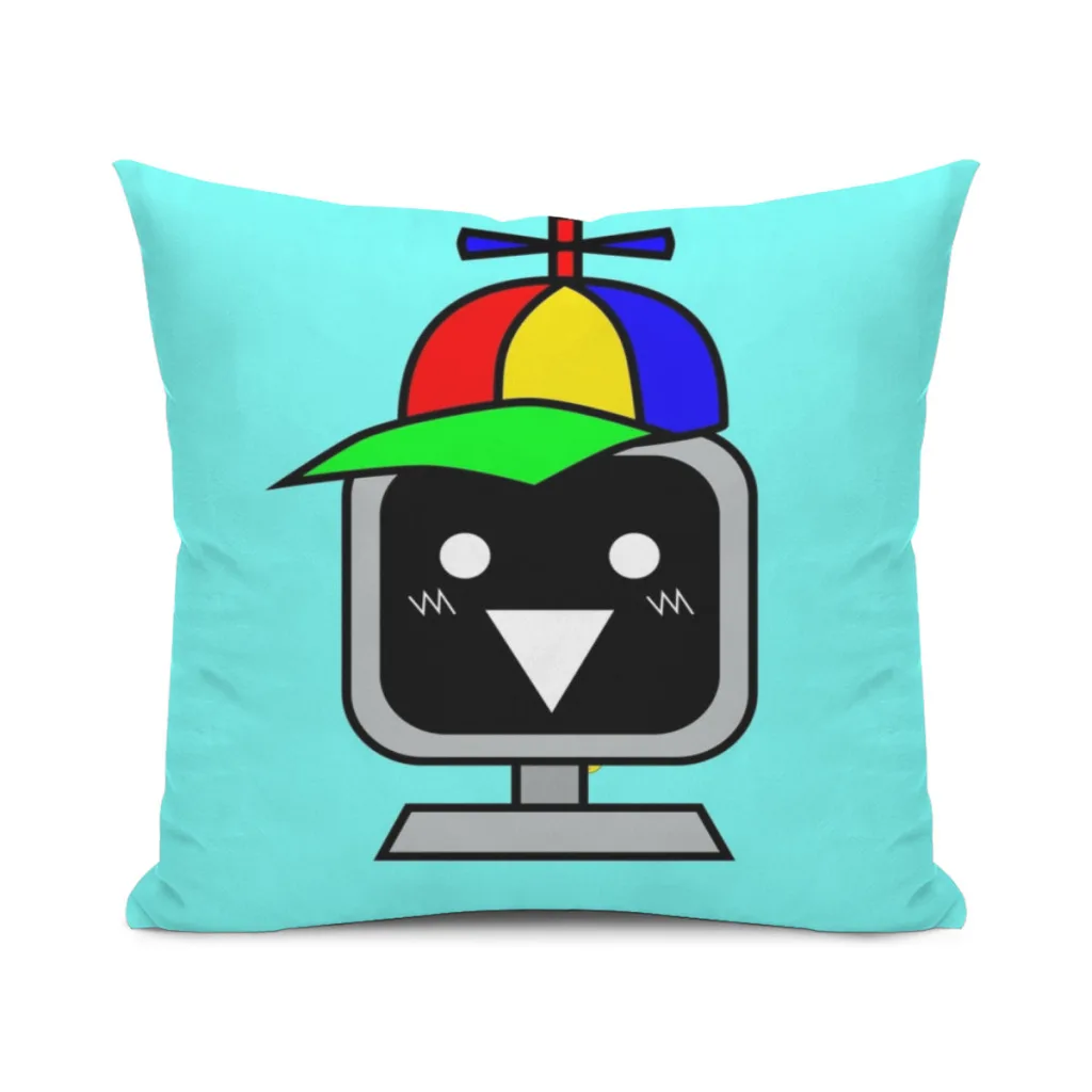 Cushion Cover  Home Decor Sofa Pillow Sprunki Happy Mr Fun Computer Head Home Pillowcase