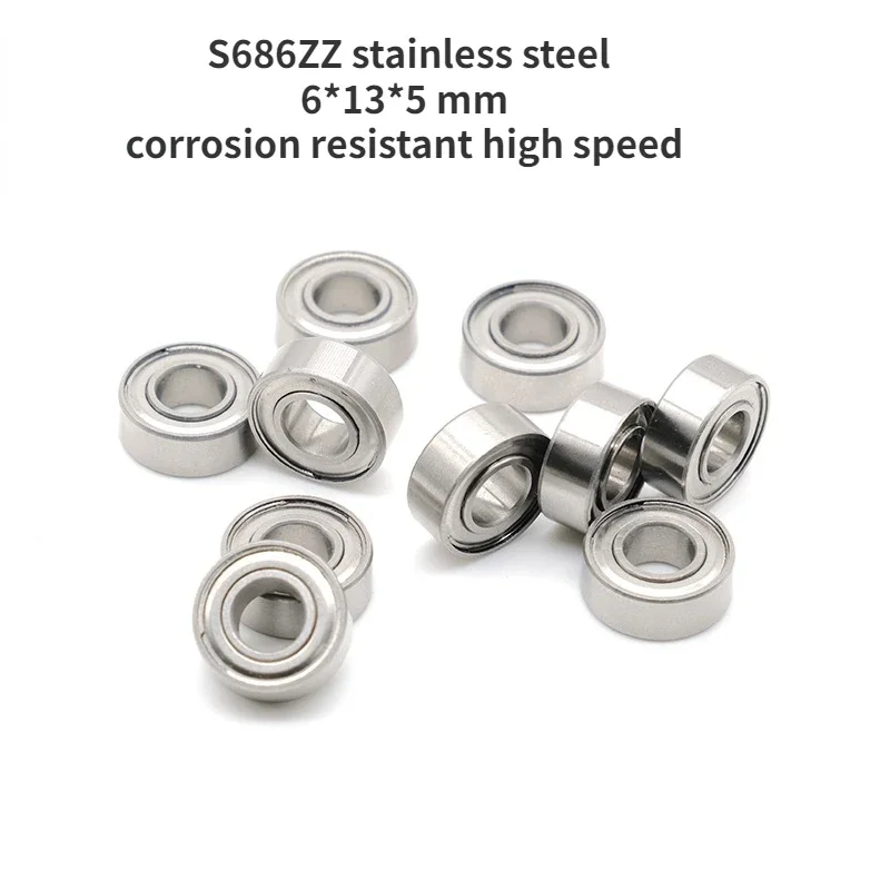 Fishing gear casting rod distance micro bearing S686ZZ stainless steel 6*13*5 corrosion resistant high speed