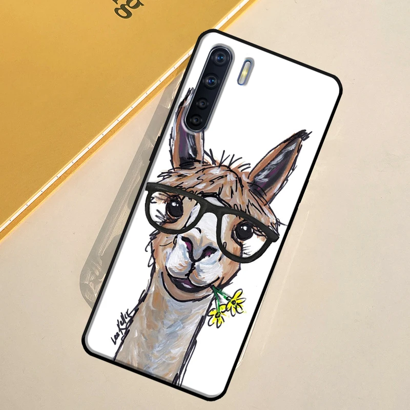 Animal Lama Llama Alpacas Case For OPPO A17 A16 A15 A54 A74 A94 A57 A77 A78 A72 A52 A53 A31 A5 A9 A96 A76 A54S Cover