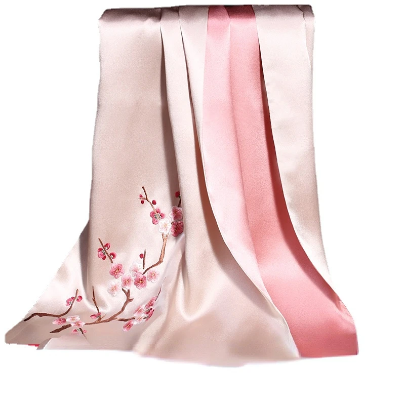 Suzhou Embroidery Scarf Double-Layer Suzhou Embroidery Scarf Plum Blossom Cheongsam Shawl Chinese Style