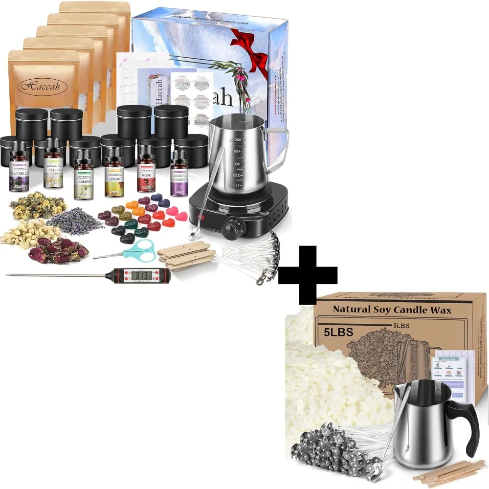 

Complete Candle Making Kit with Wax Melter, Making Supplies,DIY Arts&Crafts Gift for Kids,Beginners,Adults,Including Electronic