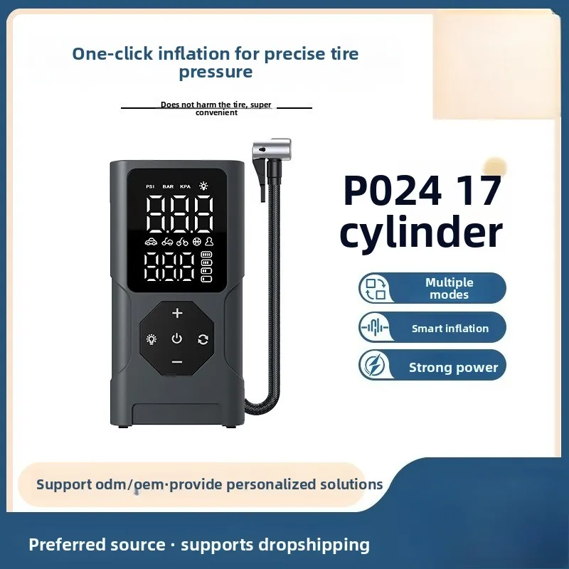 5V 150Psi Cordless Smart Tire Inflator Customizable, Portable Emergency Car Tire Pump with Digital Display & Auto Shut-Off