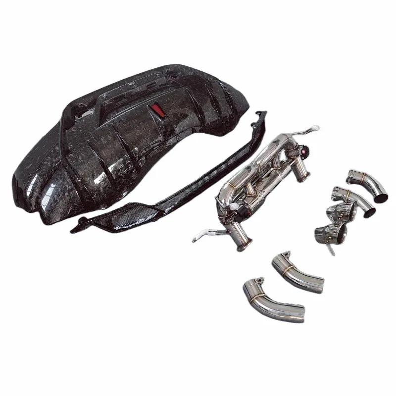 

Carbon Fiber Forged Pattern P-style Rear Bumper Spoiler Base Body Kit