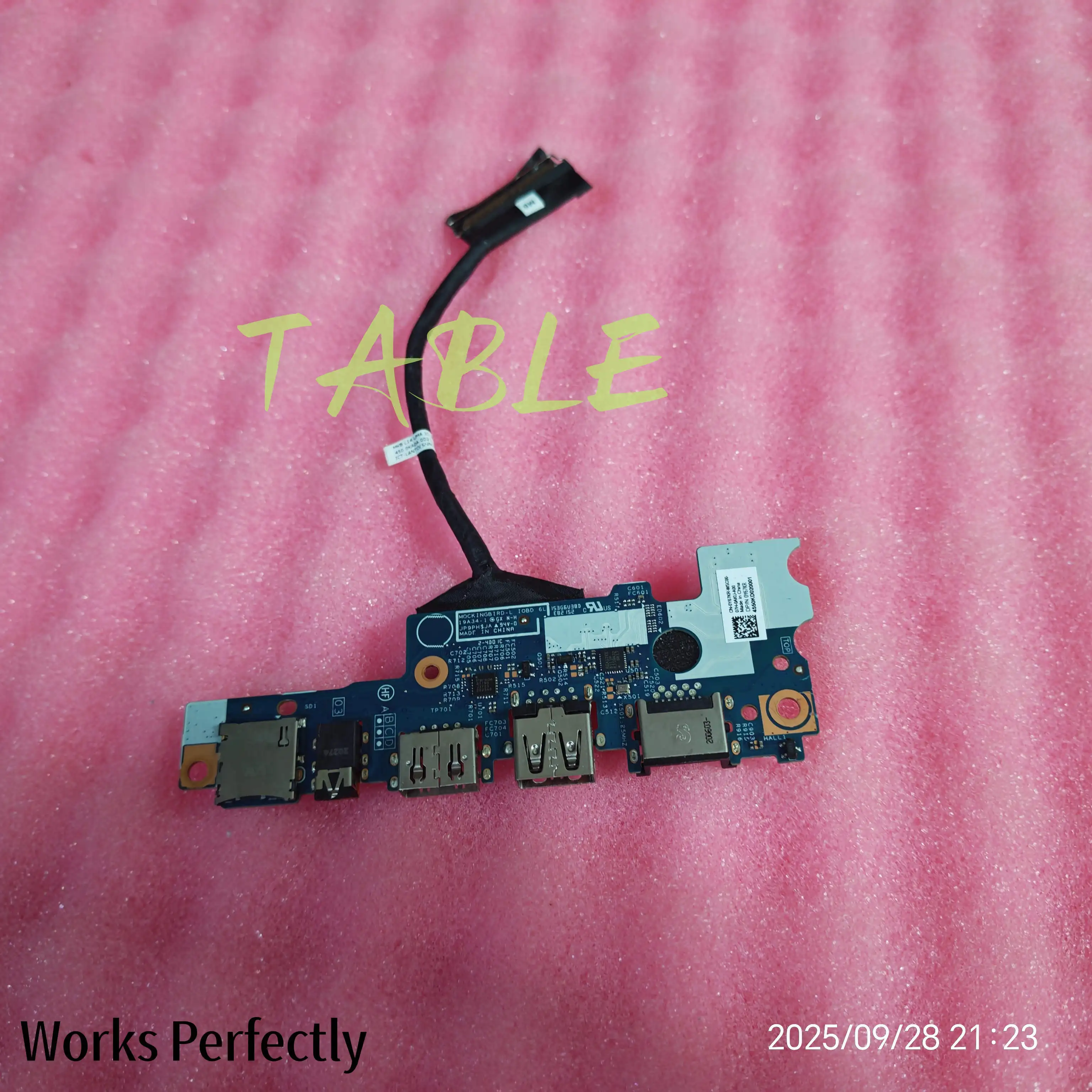

19A34-1 JP9PH CN-0Y67KR 0Y67KR For dell Latitude 3410 3510 E3410 E3510 laptop USB Audio Port Wlan IO Board With cable