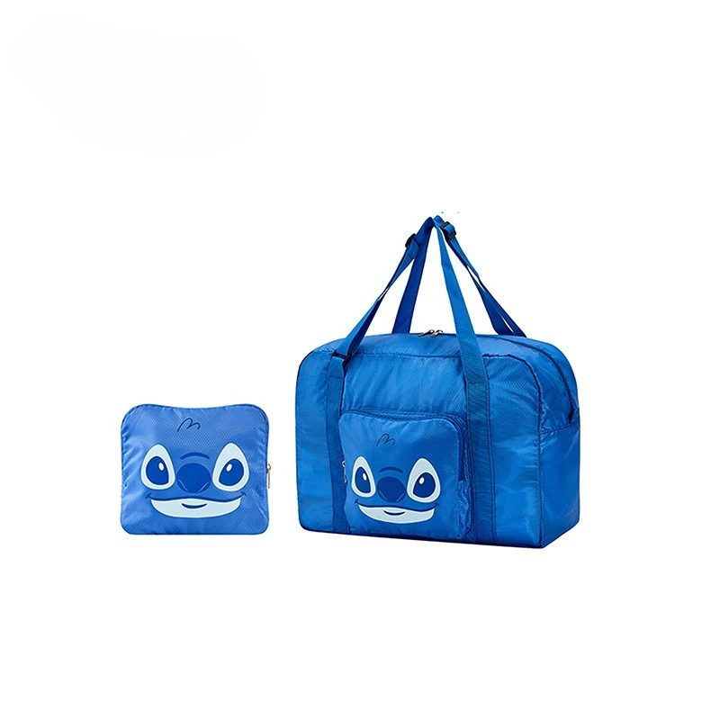 Disney Lotso Stitch Alien Anime dibujos animados lindo bolso plegable creativo Kawaii portátil de gran capacidad impermeable bolsa de almacenamiento portátil