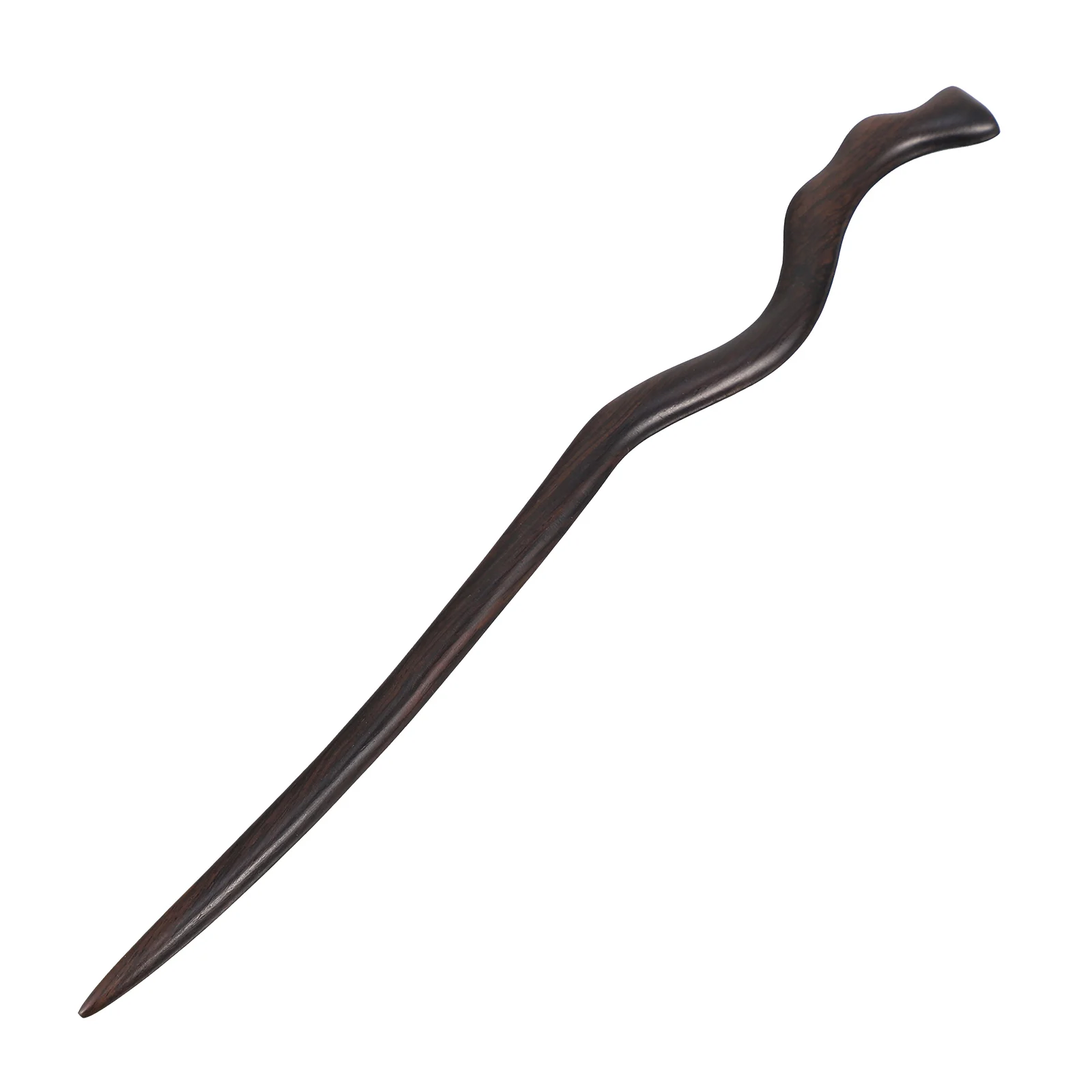 

2pcs Ebony Hair Stick Natural Wood Classical Headdress Smooth Simple Hairpin for Women Parties Celebrations Black
