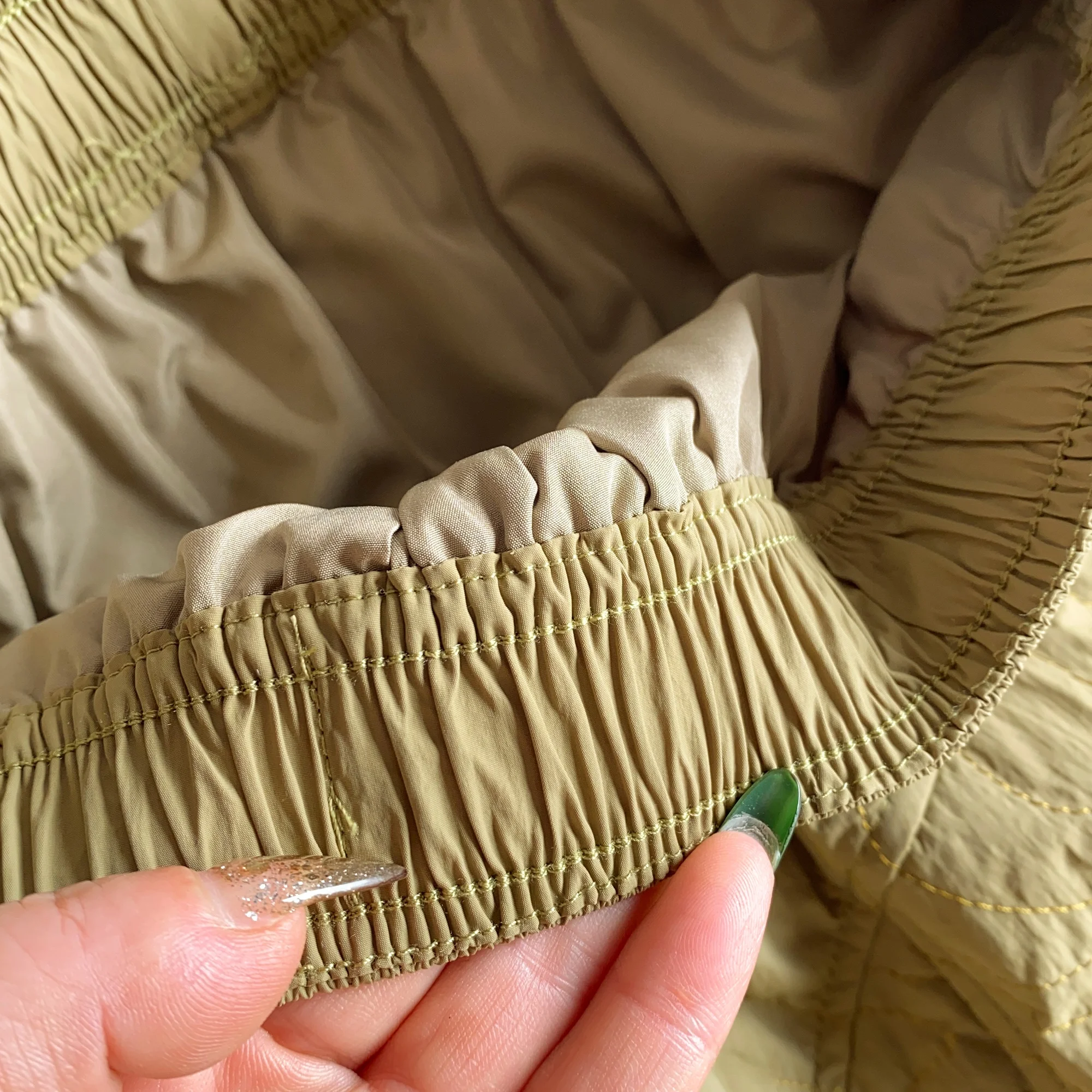 خريف شتاء في الهواء الطلق سلسلة الجبل مبطن القطن الدافئة للماء ألف خط تنورة المرأة عالية الخصر عادية فضفاض تناسب تنورة #4