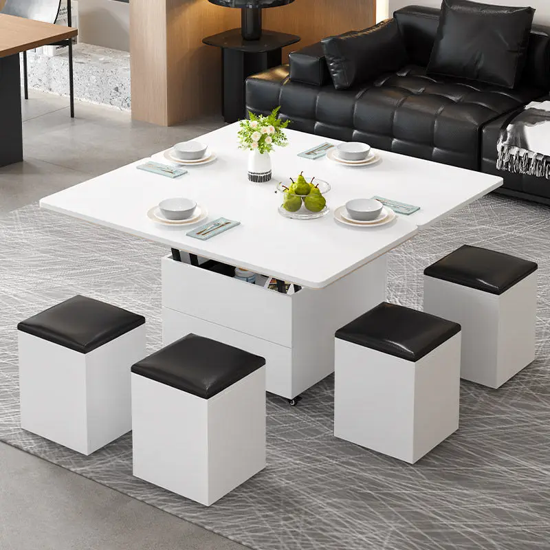 Multifunctional coffee table dining table dual-purpose two-in-one lifting coffee table living room household small apartment