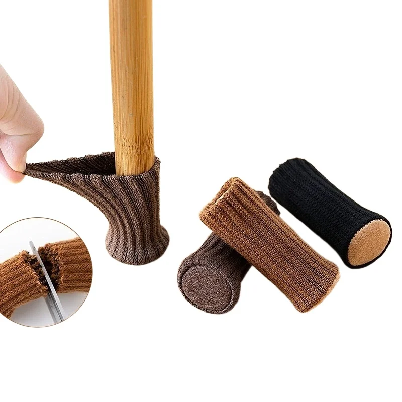 

Double Layer Thickened Knitted Foot Pads for Table Chair Stool Mute Non-Slip Wear-Resistant Furniture Leg Protection Covers