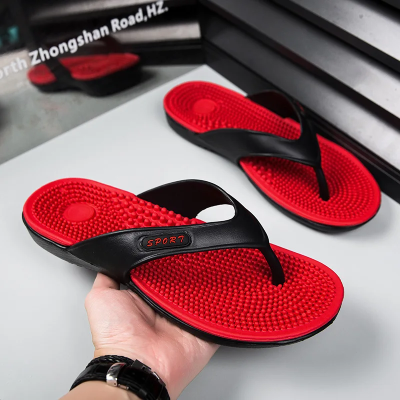 تدليك الوجه يتخبط للرجال الصيف تنفس أحذية الشاطئ الصنادل الرجال الفاخرة الوجه يتخبط تنفس زائد حجم كبير شبشب رجالي 46