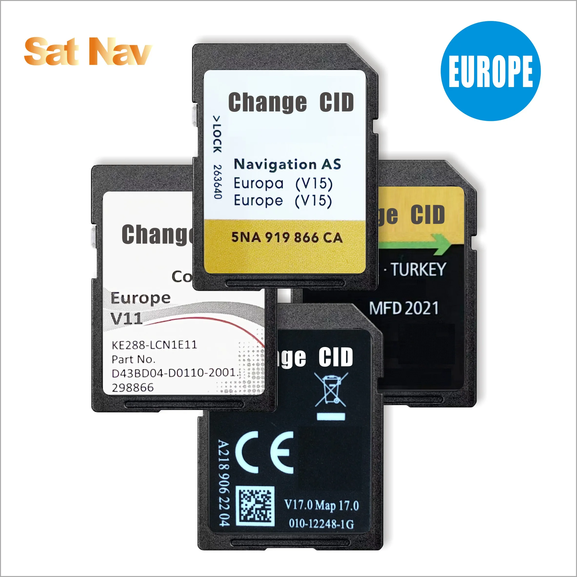 Navigation GPS SD Card MAP Data for Nissan Connect 3 V7 LCN3 Qashaqai X-trail Biltzer with 2023 Update