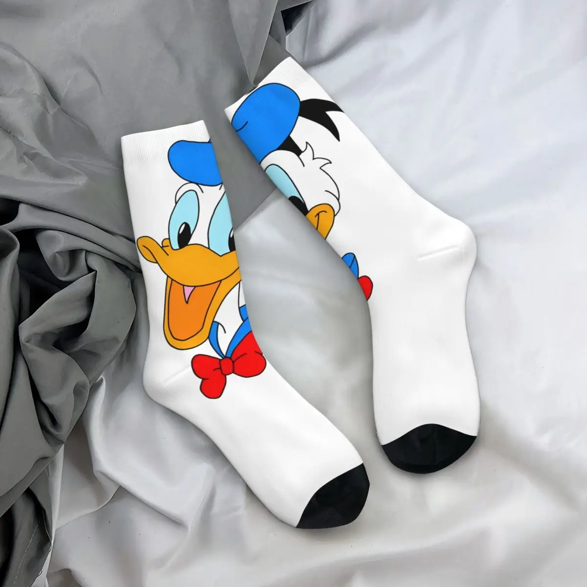 Cartoon Donald Duck Goofy Merch Crew Socks Cozy Mickey Minnie Graphic Middle Tube Sock Cute for Wonderful Gifts