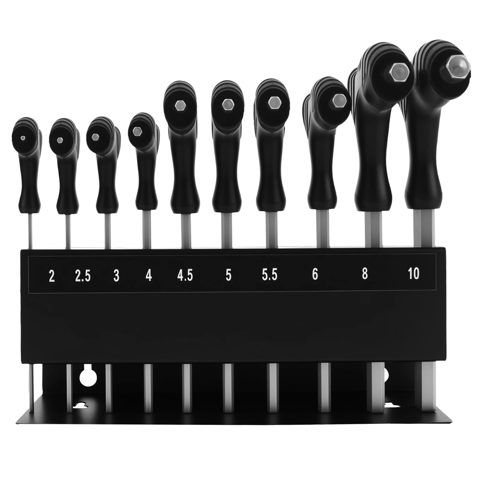

10Pcs T Handle Hex Key Set Portable Long Arm Allen Wrench Sets with Storage Rack for Basic Home Repair Maintenance