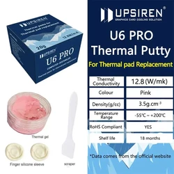 UPSIREN Thermal Putty UTP-8 U6 UX For VGA GPU IC Processor Liquid Thermal Pad Heat Blocking Putty Thermal Pad Replacement