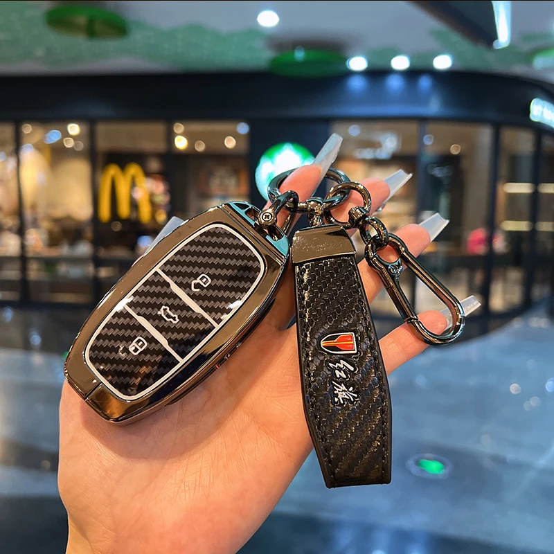 

For Hongqi H7 EHS3 H5 EQM5 E-HS9 TPU Soft Shell Car Key Case Sleeve Keychain Keyring Car Key Protector Car Accessories Red