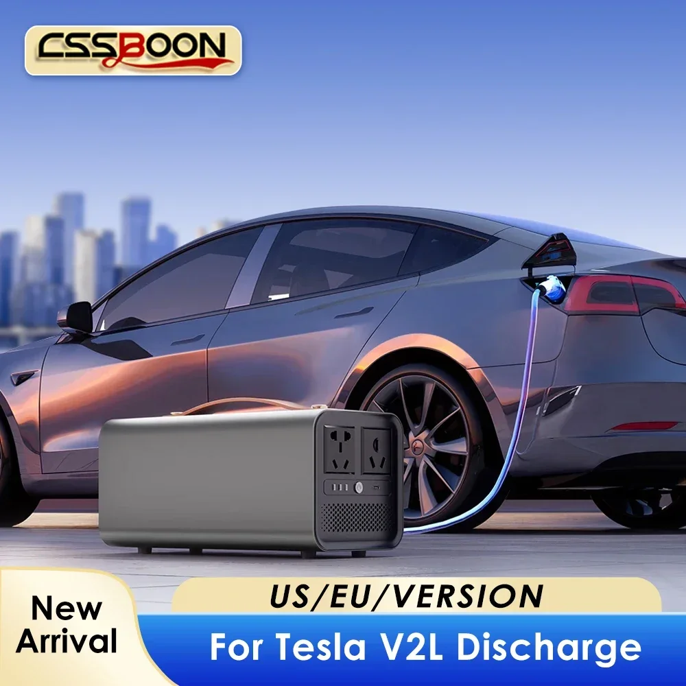 

CSSBOON V2L Discharger Gun for Tesla Model 3 Y X S Car Inverter NACS CCS2 AC 110V-120V Portable Power Conversion Socket