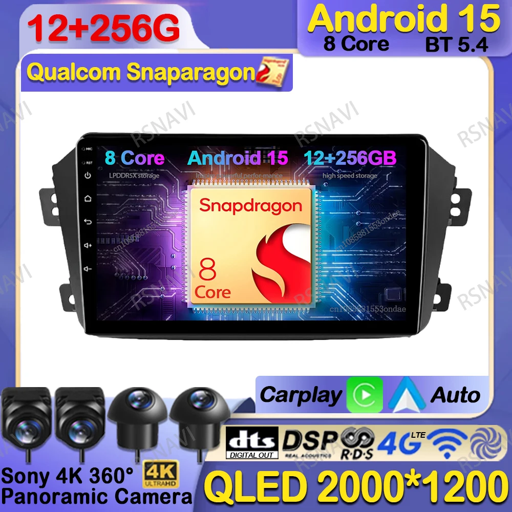 

Car Radio Android 15 For Geely Emgrand X7 GX7 EX7 Qualcomm RDS WIFI+4G Viedo Player Navigation 360 Camera 9/10 Inch AUTO IPS DVD