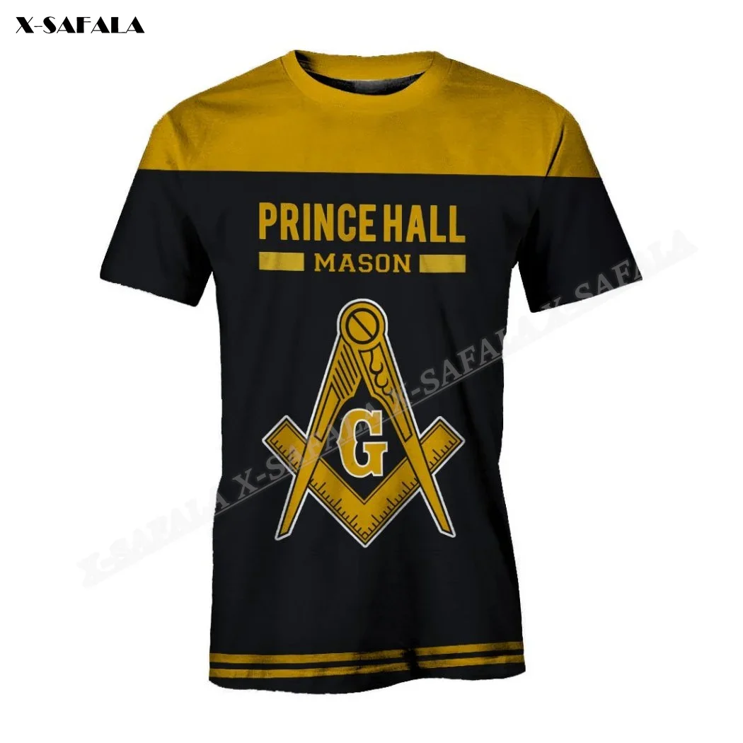 Mason Freemason Freemasonry Masonic 3D Print T-Shirt Tops Tees Men Short Sleeve Milk Fiber Baby-Skin-Feeling Smoothly Breathable