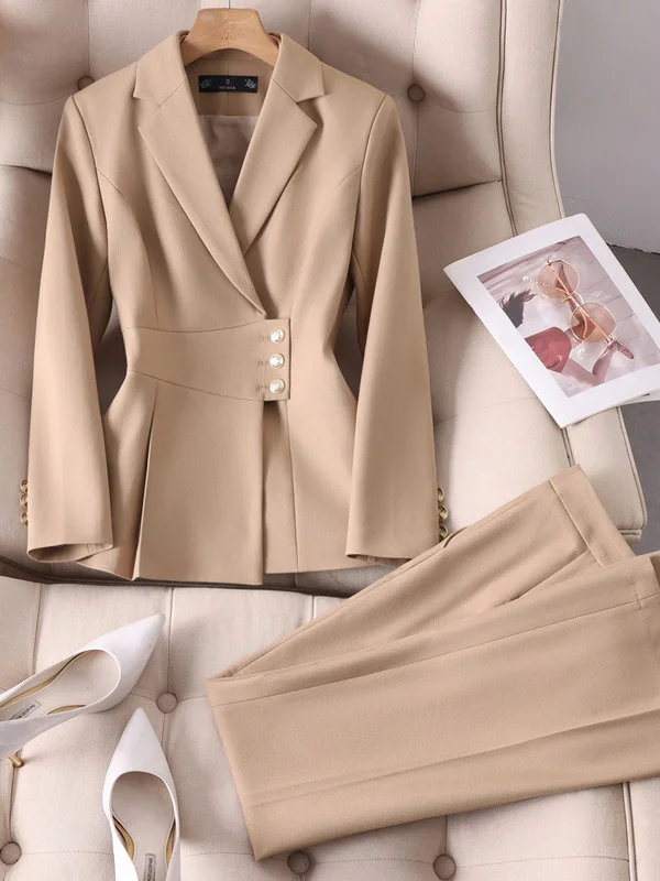 Business Suit Set Women's Formal Workwear Jewelry Store Uniform Property Consultant Hotel Manager Professional Outfit