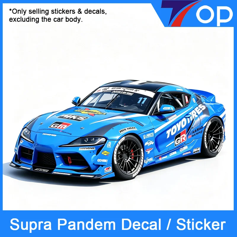 1:10 1:18 1:24 1:28 Supra Off-Road RC Remote Control Racing Car Pandem Decal Sticker Label Car Body Upgrade