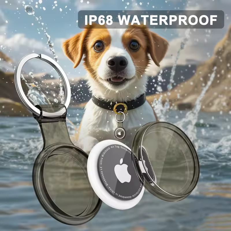 Waterproof Anti-lost Keychain Holder TPU Case for Apple Airtag Air Tag Dog Cat Pet Collar Keys Tracker Protective Full Cover - Image 4