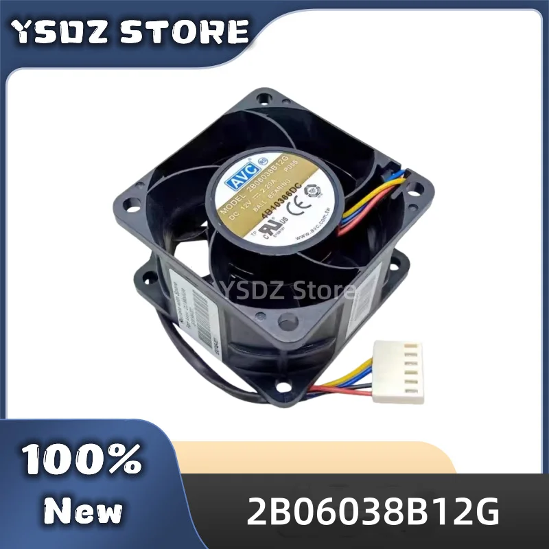 AVC 6038 12V Double Ball High Speed Fan 2B06038B12G 6cm 60X60X38mm 4-wire Computer Server Power Fan