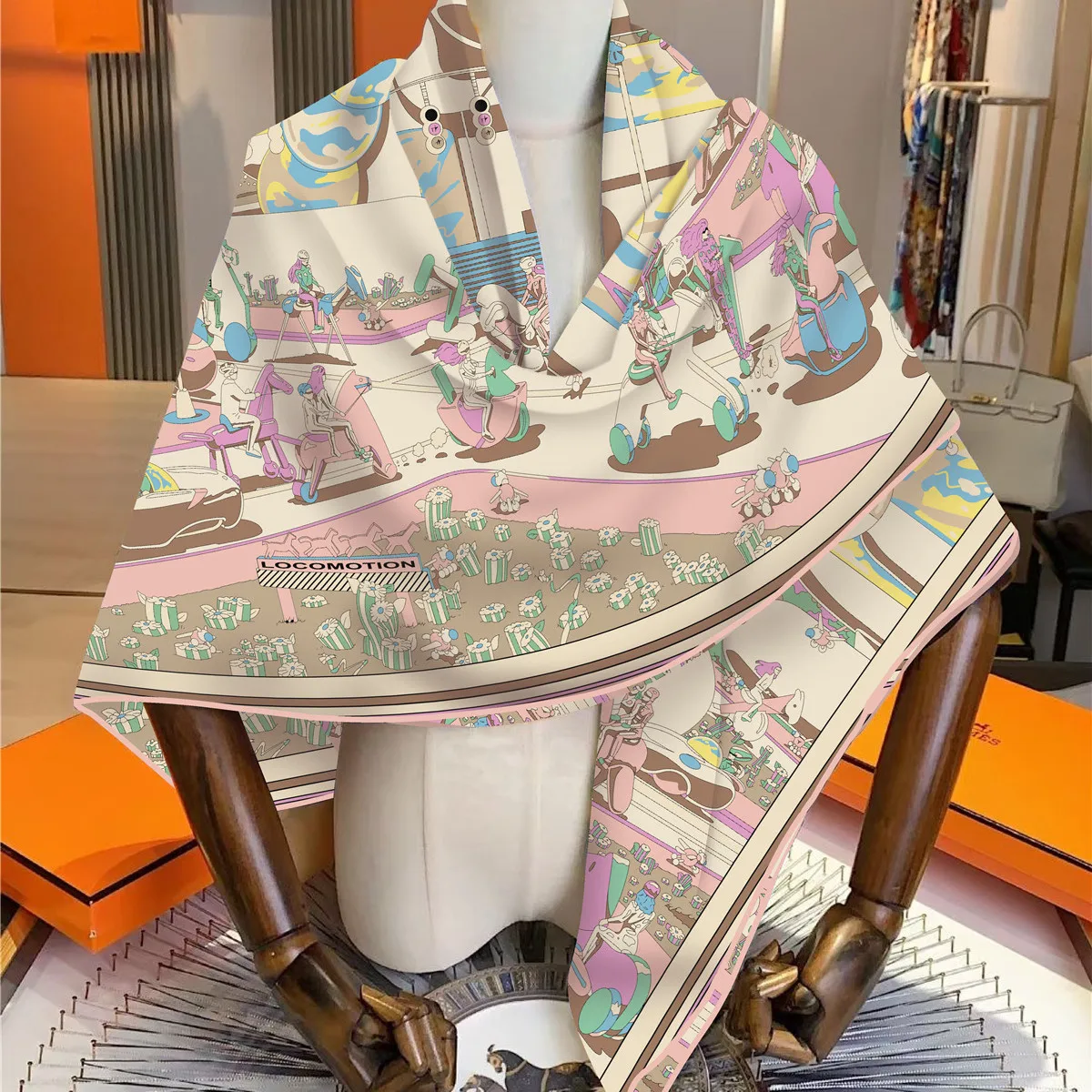 Elegante sciarpa di lana di seta di grandi dimensioni di marca di lusso 130 * 130 cm donna calda sciarpa quadrata autunno inverno e scialle