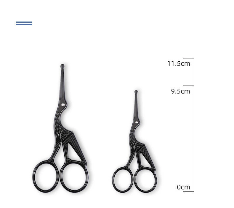 Gesichtshaarschere, abgerundet, professionell, Edelstahl, Schnurrbart, Nasenhaar, Bart, Augenbrauen, Wimpern, Trimmen, Clippers – Detail 12
