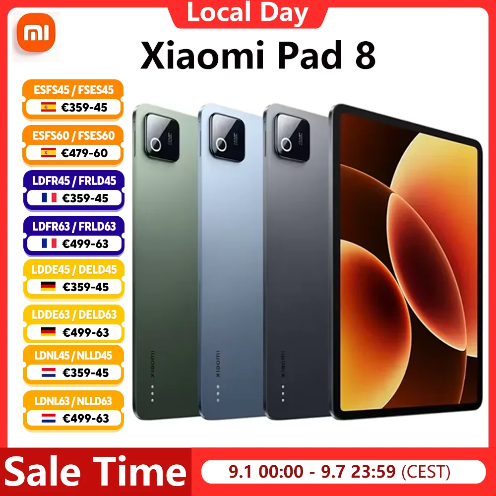 Xiaomi Pad 8 Snapdragon 8s Gen 4 11,2″ 3,2K 144Hz Display 9200mAh(typ) 45W Batterij 13MP Hoofdcamera Xiaomi Tablet 5,75mm Ultradunne Behuizing