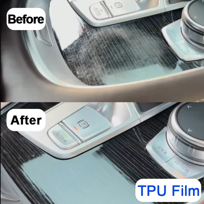 وحدة التحكم المركزية الداخلية طبقة رقيقة واقية واضحة بولي TPU PPF سيارة المضادة للخدش تينت تجديد مجموعة لفولكس واجن Vw Id4 Id 4 Crozz Id6 Id 6 #5