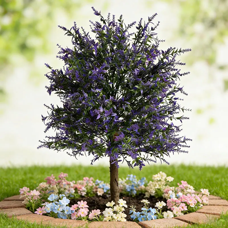

Artificial flower decorations, fashionable styles, artificial green plants, ground cuttings mini lavender artificial tree bonsai
