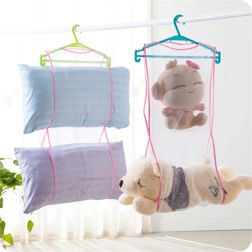 1PC Windproof  Pillows Drying Mesh Storage Bag Household Toys Drying Rack Net Bags Wardrobe Women's Bags Organize Storage Mesh