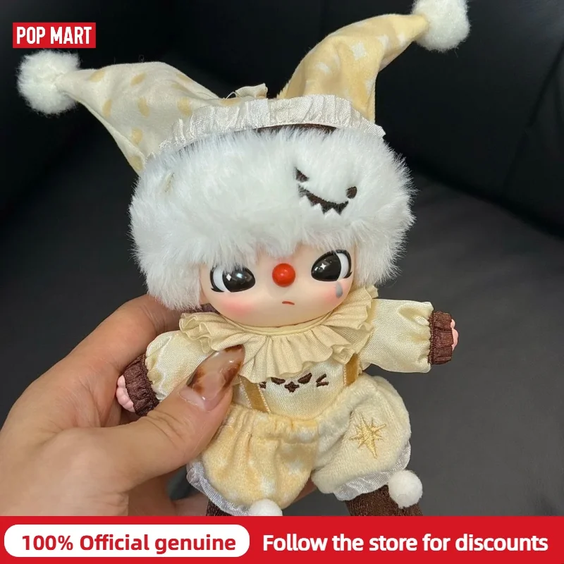 حقيقي POPMART لماذا سلسلة جدية جدا أفخم صندوق أعمى لهب مهرج عمل الشكل حقيبة قطيفة قلادة Kawaii لعبة هدية الكريسماس #5
