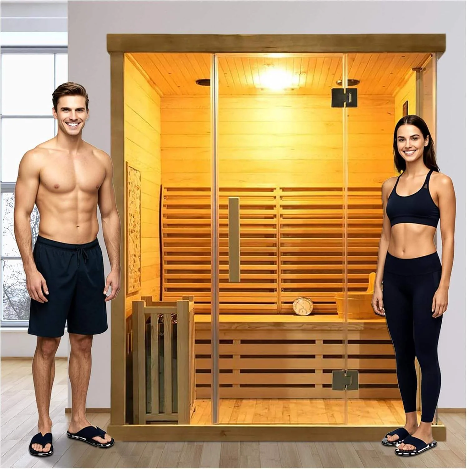 Sauna Dry Steam Sauna Room for Therapy SPA Bath Traditional Sauna Rooms
