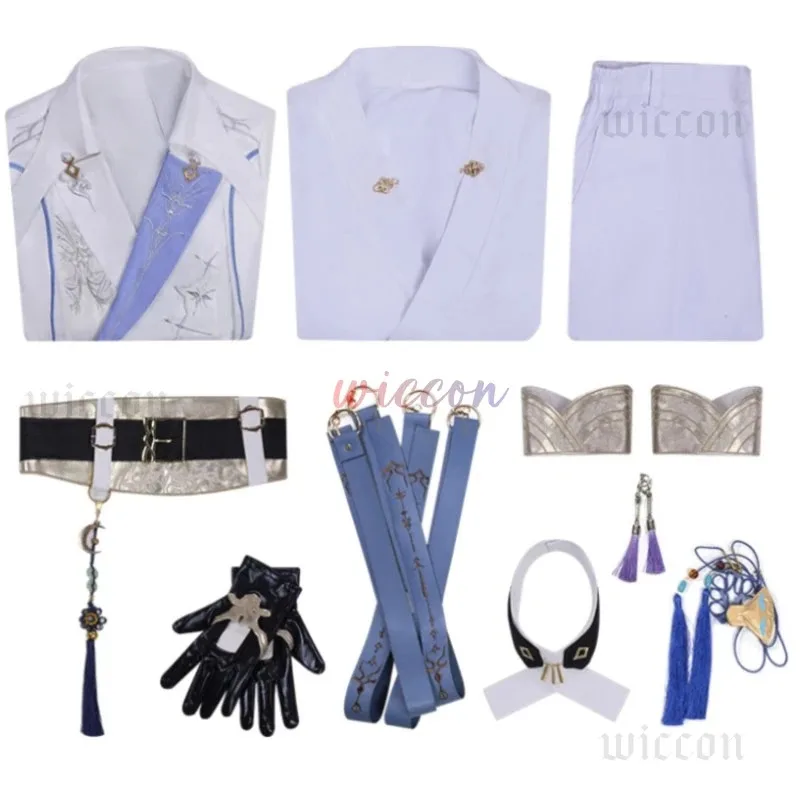 الحب والفضاء العميق Xavier Lumiere تأثيري حلي شعر مستعار متلألئ ضوء القمر موحدة أقراط حفلة الهالوين للنساء الرجال الدعائم