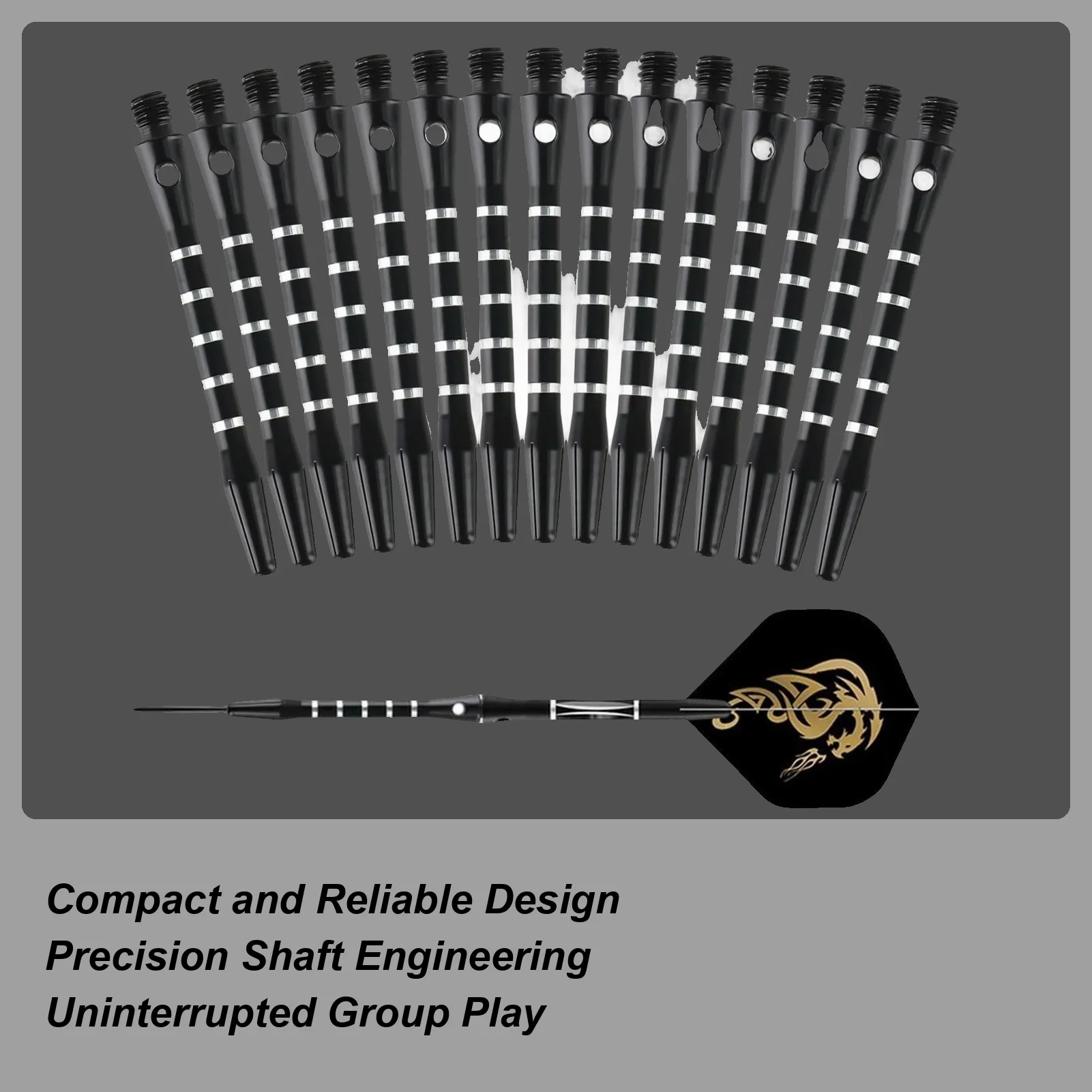 

15pcs Aluminum Alloy Dart Shafts Replacement Shafts Portable Spare Parts For Steel Tip Darts, Training Competition Home Pub Use