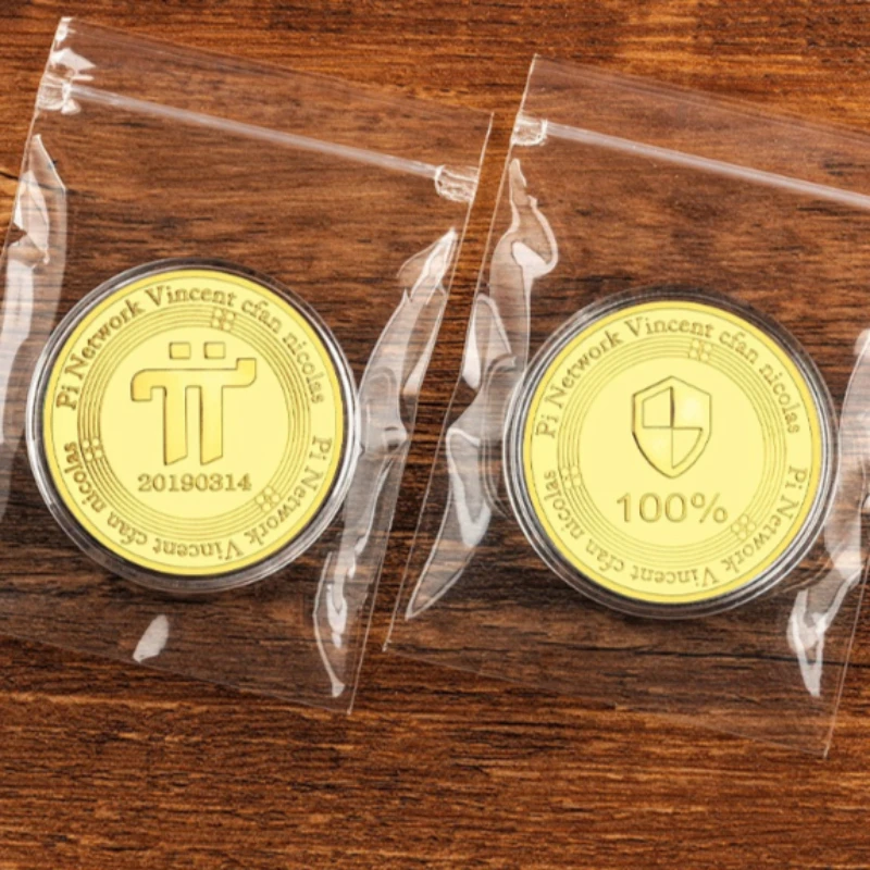 Silvery Golden Plated Pi Network Vincent Cfan Nicolas Collectible Coin Crypto Commemorative Coin Home Decor