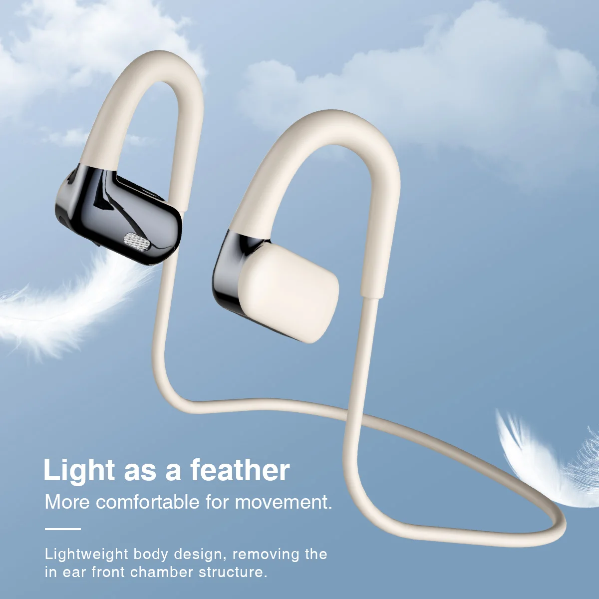 HM-50 Bone Conduction Wireless Bluetooth Headphones Sport TWS Bluetooth Neckband Headset Hearing Aids Earphones Handsfree With M