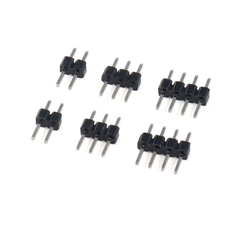 (10Pcs) 2.0mm Pitch Single Row Pin Header DIP Copper Pin 1*2/3/4/5/6/8/10/12/20/40P Straight Pin