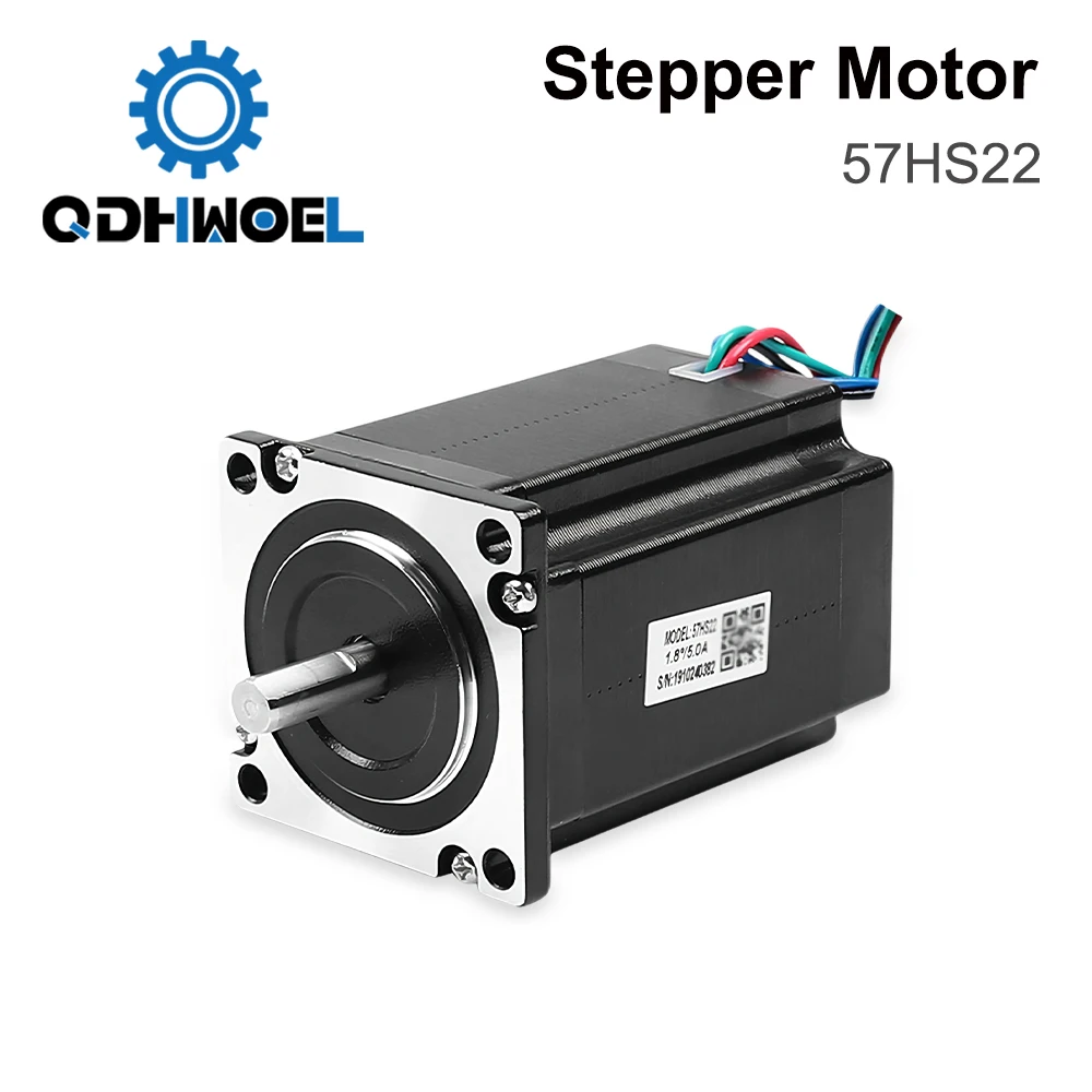 Leadshine 57HS22 Stepper Motor 2 Phase 2.2 N.m 5.6A 8-lead Length 8m Shaft 8mm Nema 23 for CNC Engraving Milling Machine