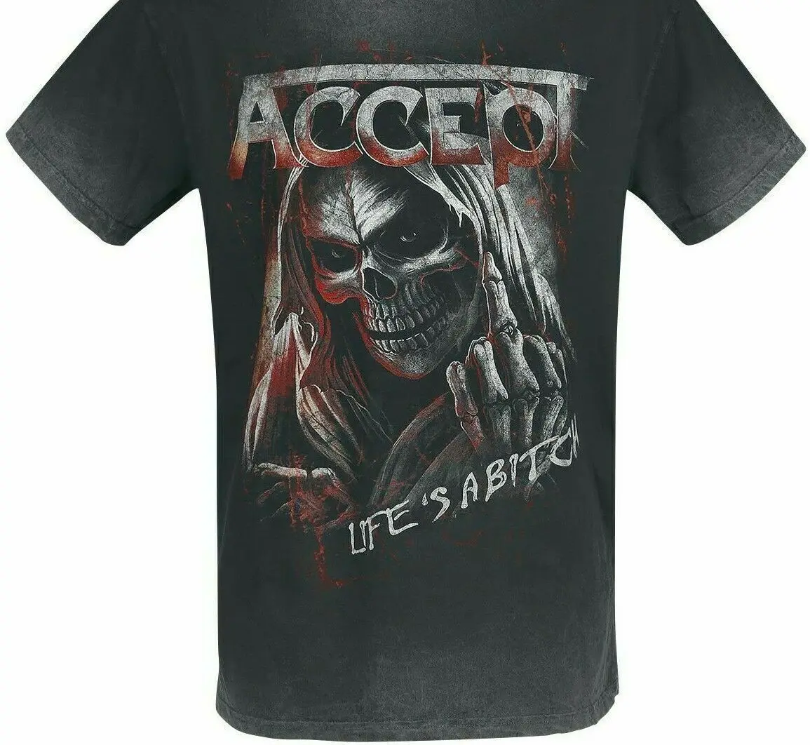 Vintage Accept Band For Fans Cotton Black T- Shirt S-5XL Unisex Shirt Reprint