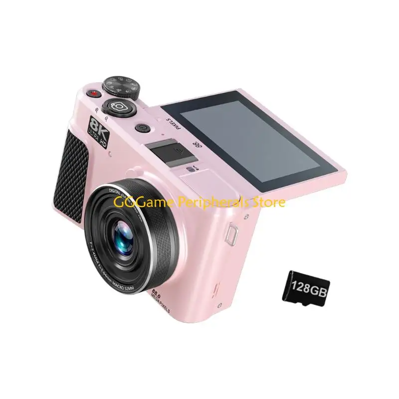 Máy ảnh kỹ thuật số U55B 88MP Ghi hình 8K Màn hình lật zoom kỹ thuật số 18x để vlog