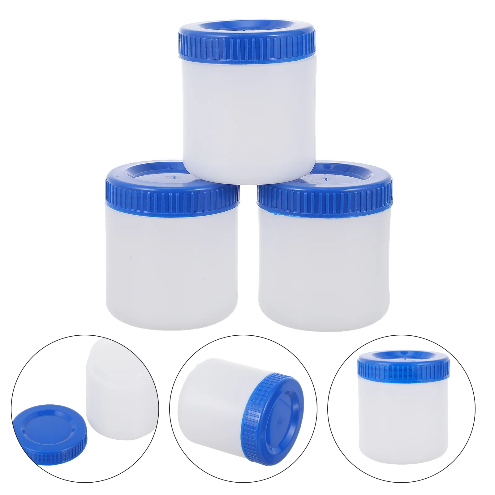 3 Pcs Plastic Bottle Thickened Can Dispensing Sealing Container with Caps Paint