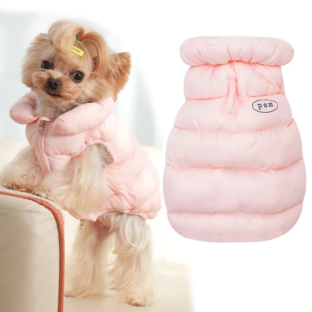 Puffy Small Dog Coat Light Weight Soft Warm Dog Clothes for Small Dogs Cozy Winter Jacket for Yorkshire Chihuahua Puppy Clothing