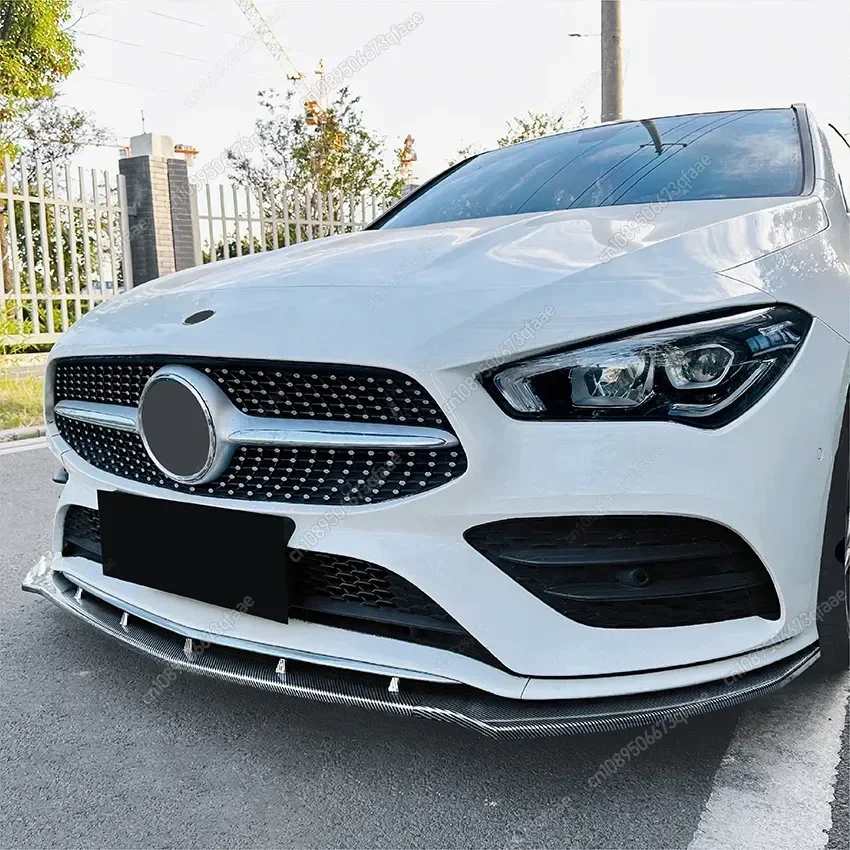 메르세데스 벤츠 CLA 클래스 C118 W118 X118 CLA180 200 220 250 CLA35 CLA45 AMG 2019-2023 스플리터 디퓨저 용 자동차 앞 범퍼 립 썸네일 4