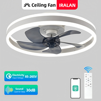 IRALAN LED Indoor Modern Ceiling Fan whit Light Gold Remote Control Dimming Wind Speed 6-speed Bedroom Living Room Dining Room