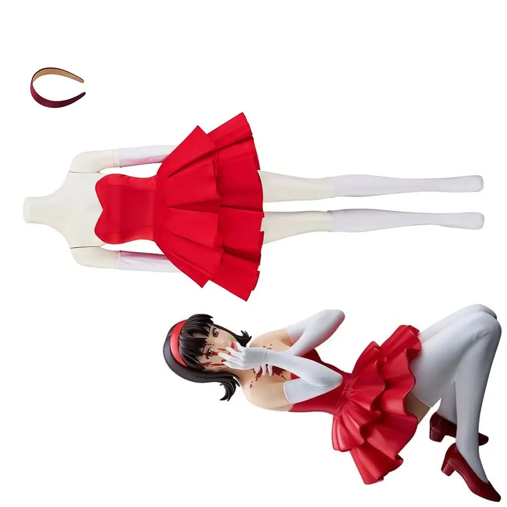 

Mima Kirigoe Cosplay Horror Anime Costume Sexy Women Red Tube Dress Full Set Halloween Carnival Party Disguise Vampire Ball Gown